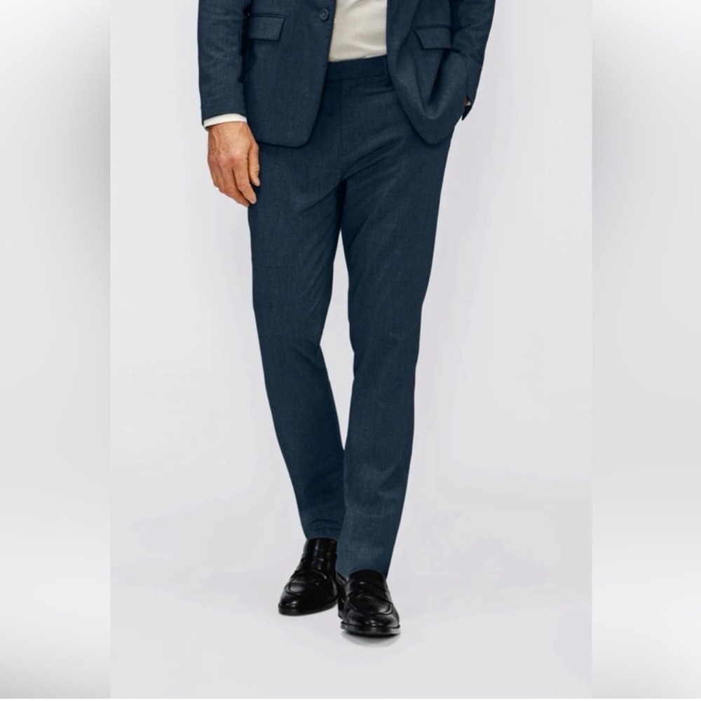 Ministry of Supply Men's Navy Blue Pants - Classic Tailored Trousers Size 36 Reg
